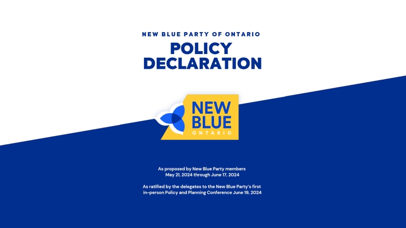 New Blue Party of Ontario - Policy Declaration